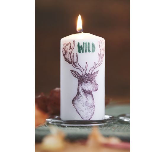Pillar candle, dipped, pack of 4