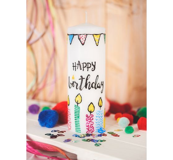 Pillar candle flat head 120/60mm