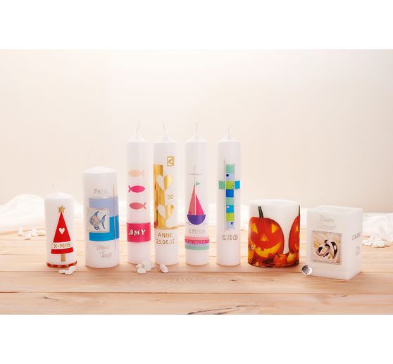 Dekoracyjne tabliczki woskowe "Pastelowe kolory", 10 x 10 cm