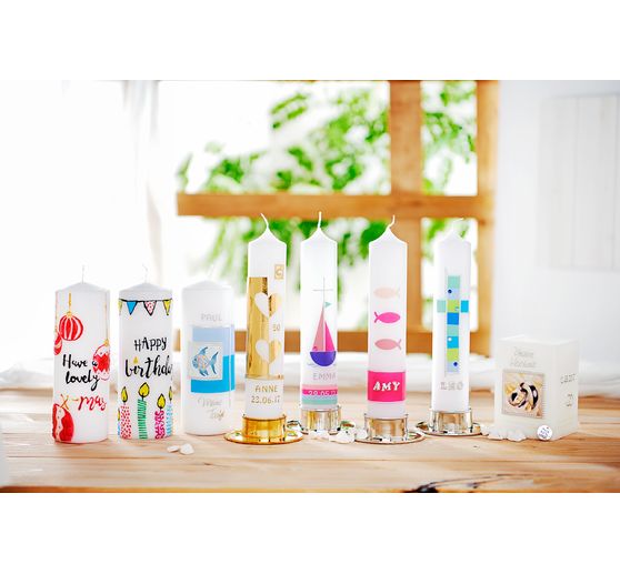 Dekoracyjne tabliczki woskowe "Pastelowe kolory", 10 x 10 cm