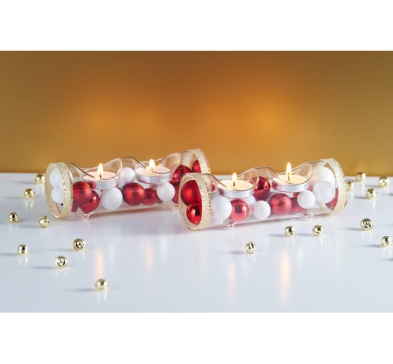 Szklane bombki choinkowe na drucie