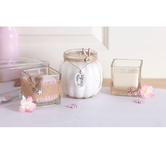 Szklany wazon z rowkami