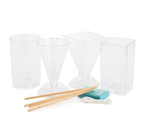 Candle casting molds, set of 4