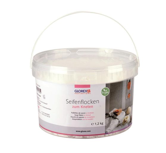 Płatki mydlane do ugniatania, białe