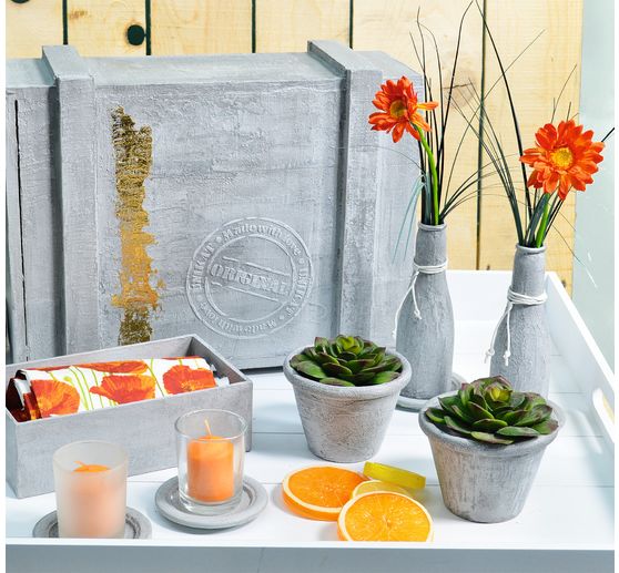 Concrete effect set, 8 pcs.