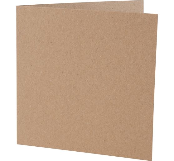 Podwójne karty z kopertami "Papier pakowy", 12,5 x 12,5 cm, 50 szt.