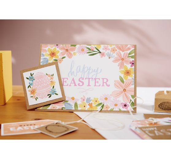 Podwójne karty z kopertami "Papier pakowy", 18 x 13 cm, 50 szt.