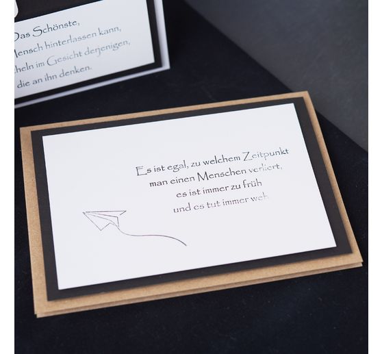 double cards with envelopes "Kraft paper", DIN A6, 50 pieces