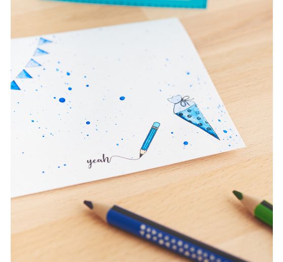 Double cards with envelopes "DIN A6", 50 pieces