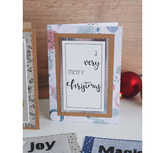 Podwójne karty z kopertami "Papier pakowy", 18 x 13 cm, 50 szt.