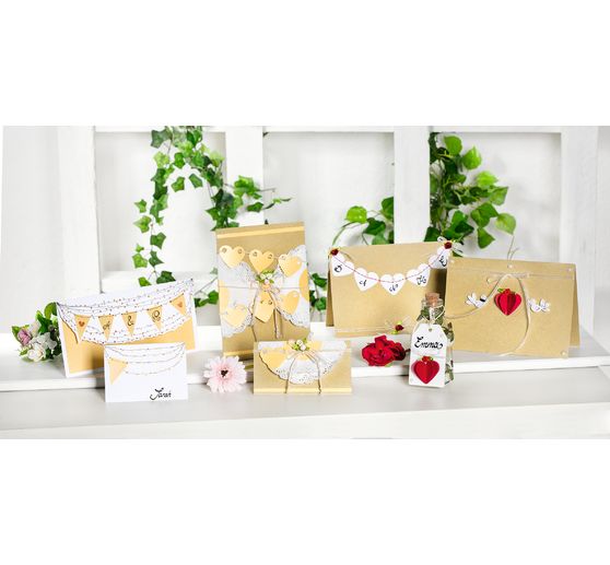 Podwójne karty z kopertami "DIN long", 50 sztuk