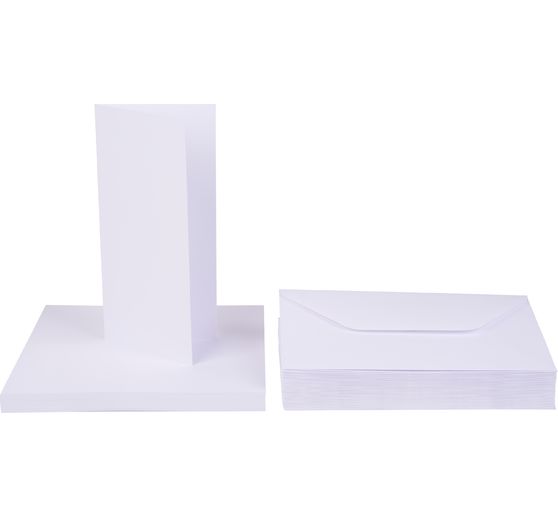 Podwójne karty z kopertami "DIN long", 50 sztuk