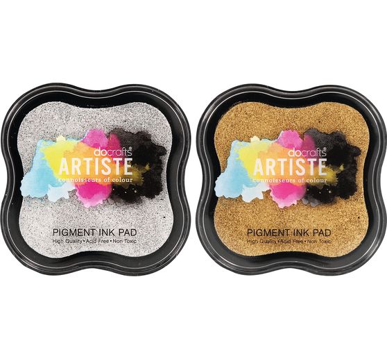 Metaliczne poduszki do stempli, zestaw 2 sztuk