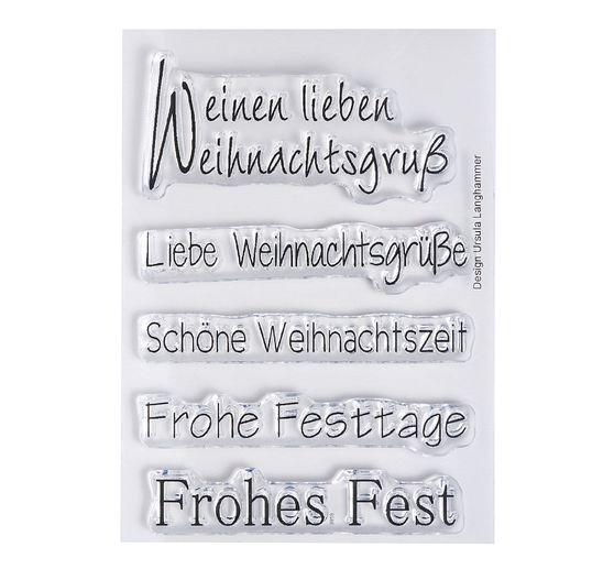 Przezroczysty zestaw stempli "Świąteczne pozdrowienia"