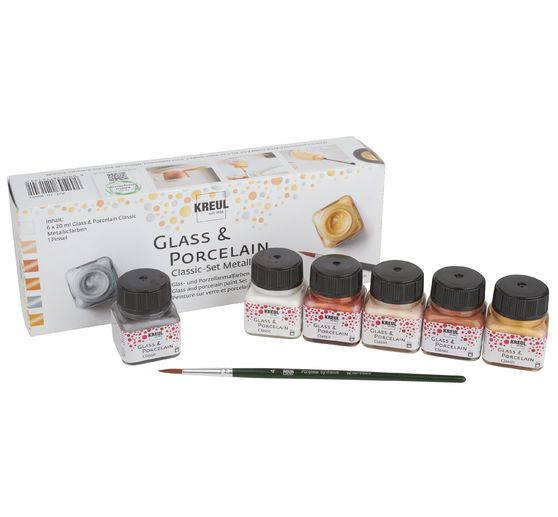 KREUL Glass & Porcelain "Classic - Metallic", zestaw 6 sztuk