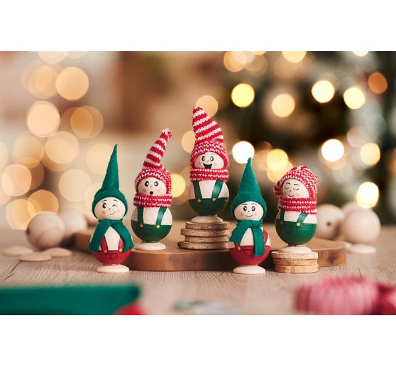 Knitted tube, two-coloured, 18 Needles/Ø2.2 cm