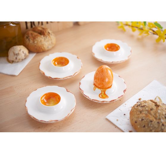 Egg cup "Flat", porcelain, 12 pieces