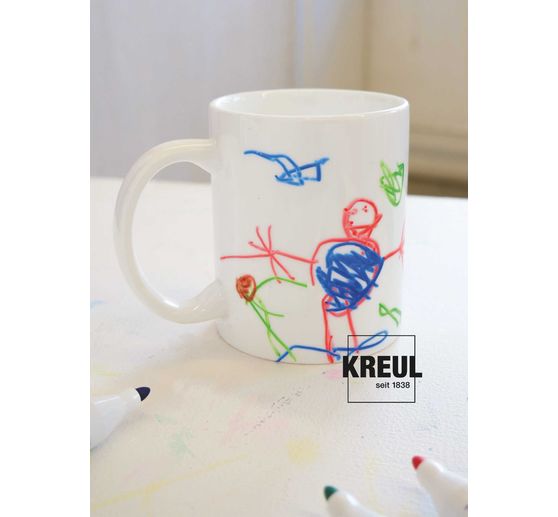 Mucki porcelain pirate, porcelain paint stick, set of 5