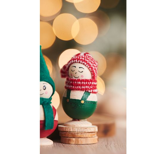 Knitted tube, two-coloured, 18 Needles/Ø2.2 cm