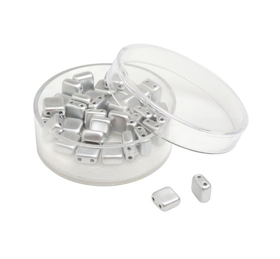 Glass bead "Square", 35 pieces