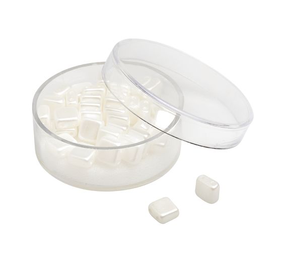 Glass bead "Square", 35 pieces