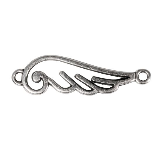 Charms connector "Open Angel wings"