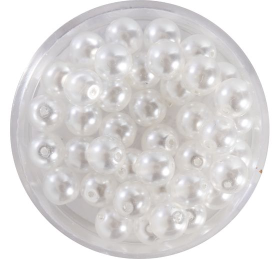 Crystal Renaissance glass wax bead, 6mm, 40 pieces