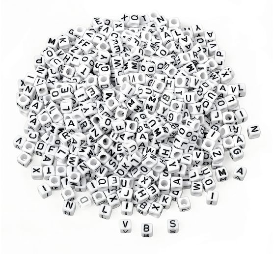 Korale z literami VBS "Białe", 175 g