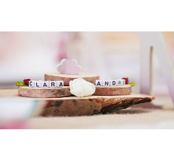 Korale z literami VBS "Białe", 175 g