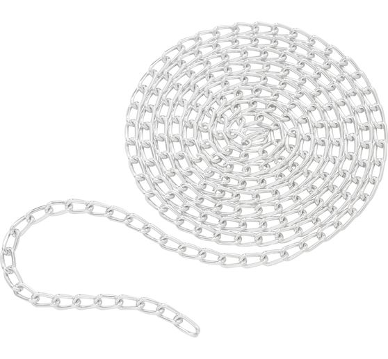 Link chain, 1 m, aluminium, approx. W 3.5 x H 6 mm