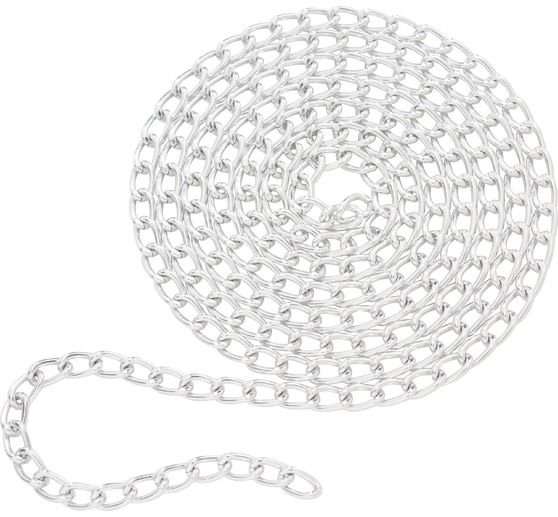 Link chain, 1 m, aluminium, approx. W 4 x H 7 mm