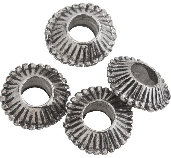 Perły metalowe, 4 sztuki