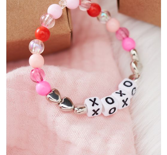 Plastikowe koraliki serca