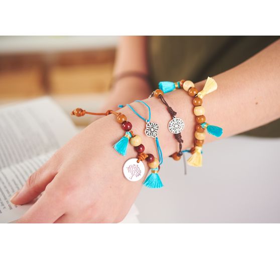 Mieszanka drewnianych koralików