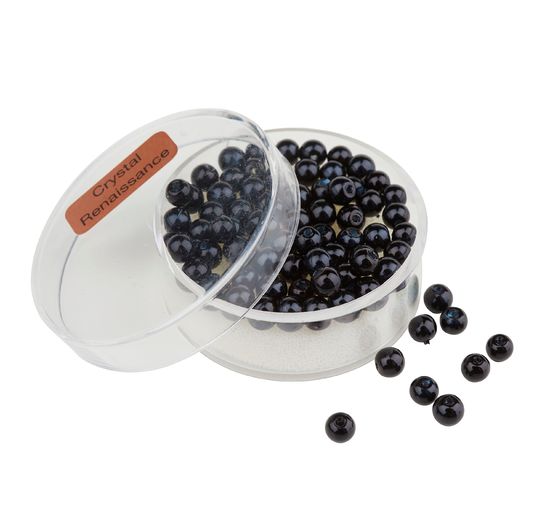 Crystal Renaissance glass wax bead, 4mm, 75 pieces