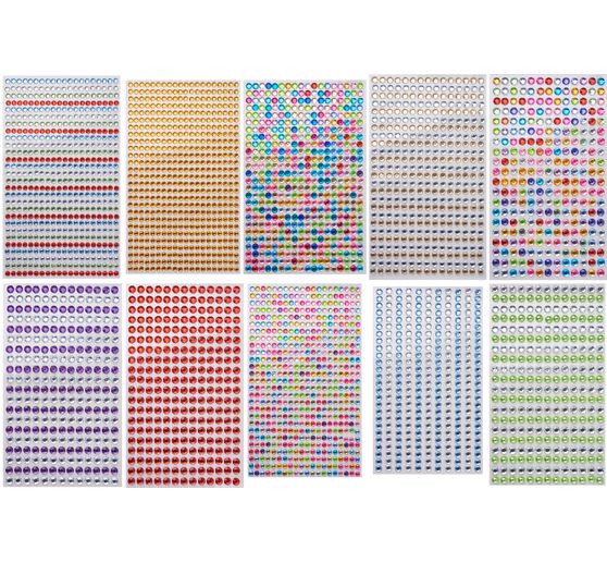 Strass-Stone-stickers assorted, Ø 4-6mm
