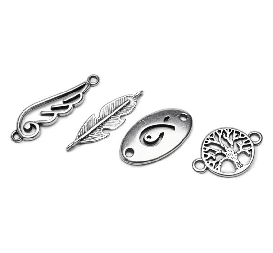 VBS Ozdobne zawieszki z 2 oczkami, 4 szt.