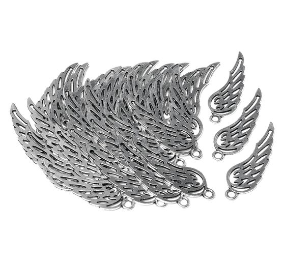 Zawieszki do biżuterii VBS "pojedyncze skrzydło", 30 szt.