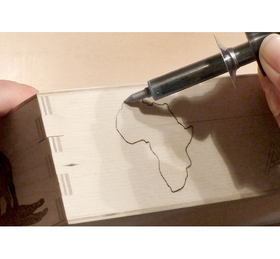 Kolba brandingowa w drewnianym pudełku