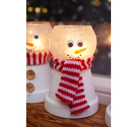 Knitted tube, two-coloured, 18 Needles/Ø2.2 cm