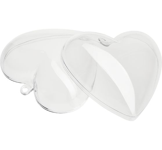 Forma akrylowa "Serce", 6 cm, 6 sztuk