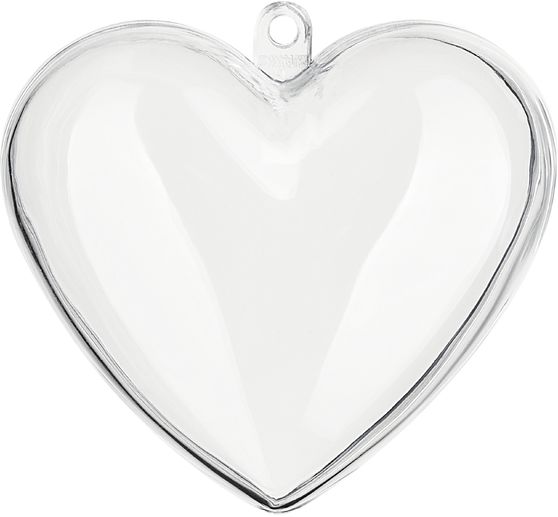 Forma akrylowa "Serce", 6 cm, 6 sztuk