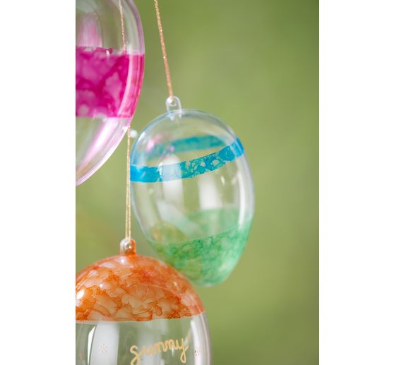 VBS Acrylic egg with hole "Assorted", set of 6