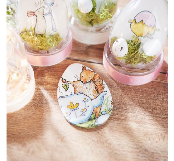 Jajko akrylowe VBS, 8 cm, 6 sztuk