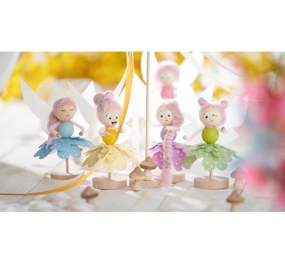 Drewniane koraliki, Ø 4 mm, ok. 165 sztuk