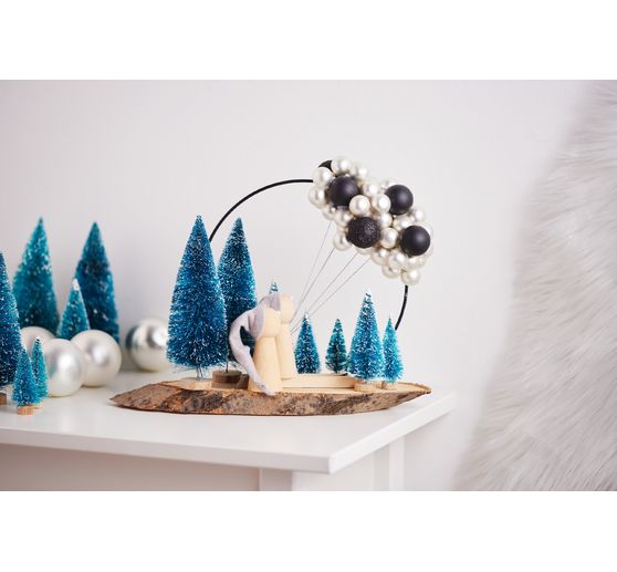 Szklane bombki choinkowe na drucie