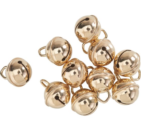 Dzwonki, 15 mm, złota farba