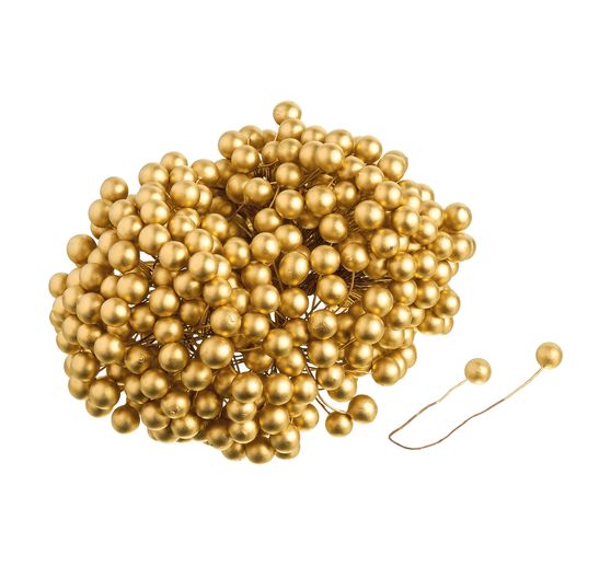 VBS Dekoracyjne jagody na drucie "Ø 10 mm", 400 sztuk