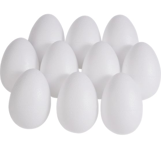 Jajko styropianowe VBS, ok. 10 x 7,5 cm, 10 szt.