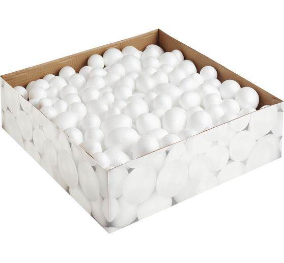 Zestaw jajek styropianowych i kul styropianowych, 550 szt.